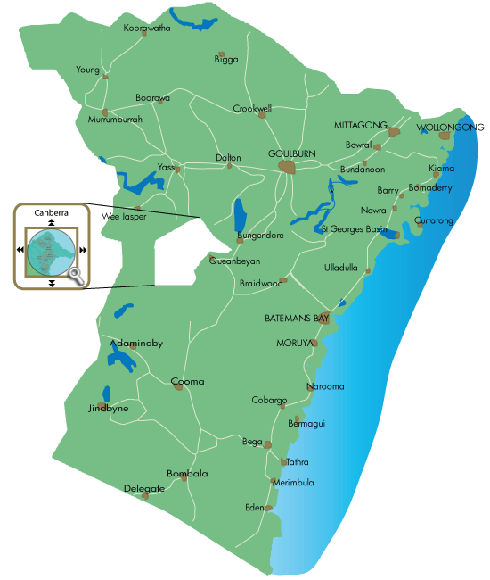 Illawarra & Southern Highlands, South Coast, Snowy Mountains 