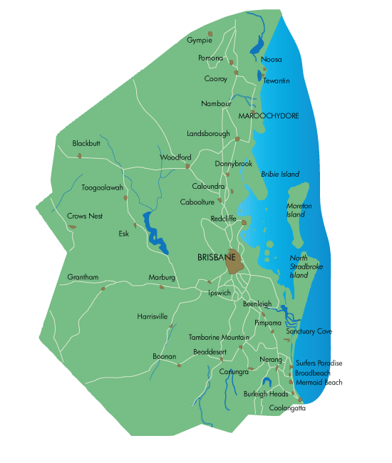 Brisbane & Surrounds, Sunshine Coast, Gold Coast