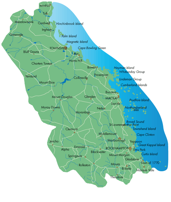 Capricorn and Gladstone, Townsville, Whitsundays & Mackay 